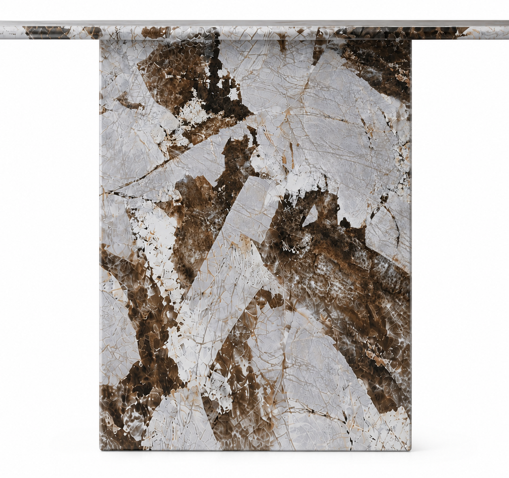 La Console d'Entrée Monolithe T-Shape "Patagonia" en Quartzite Sauvage
