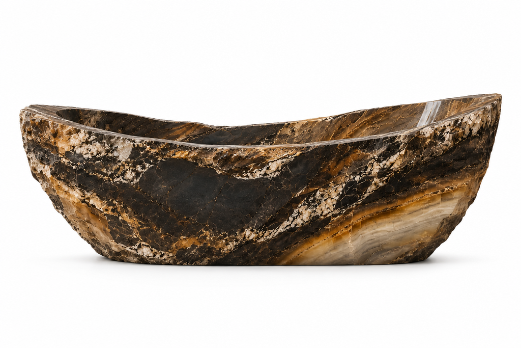 La Baignoire Monolithe "Surgurgence" en Quartzite Sauvage