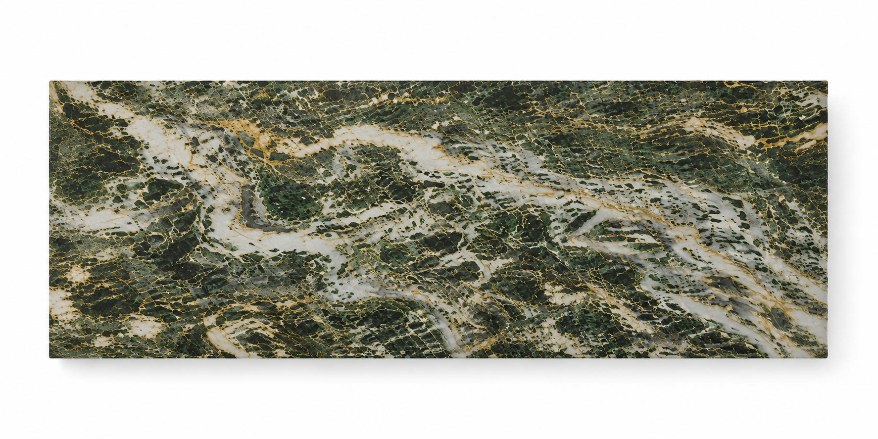 La Table de Repas Rectangulaire Cannelée "Olympe" en Marbre Vert Alpine