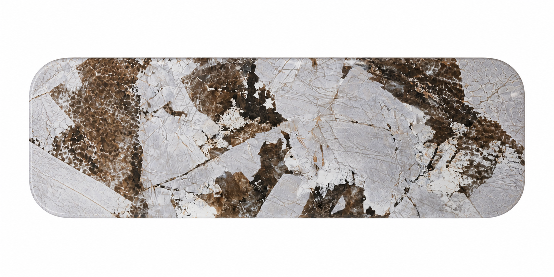 La Console d'Entrée Monolithe T-Shape "Patagonia" en Quartzite Sauvage