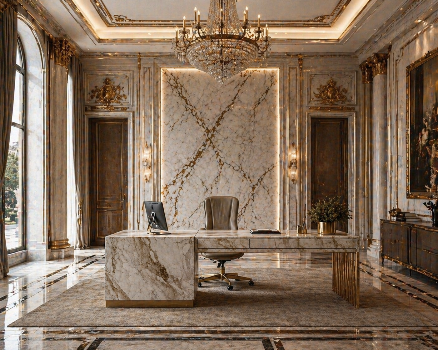 Le Bureau "Majesté" Calacatta