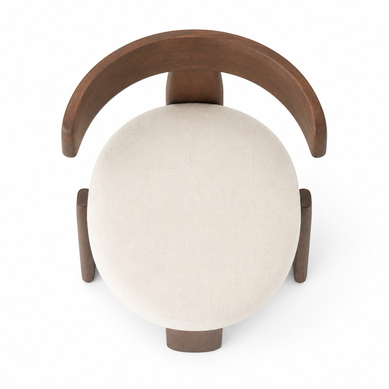 Le Tabouret de Bar "Stèle" en Noyer Impérial