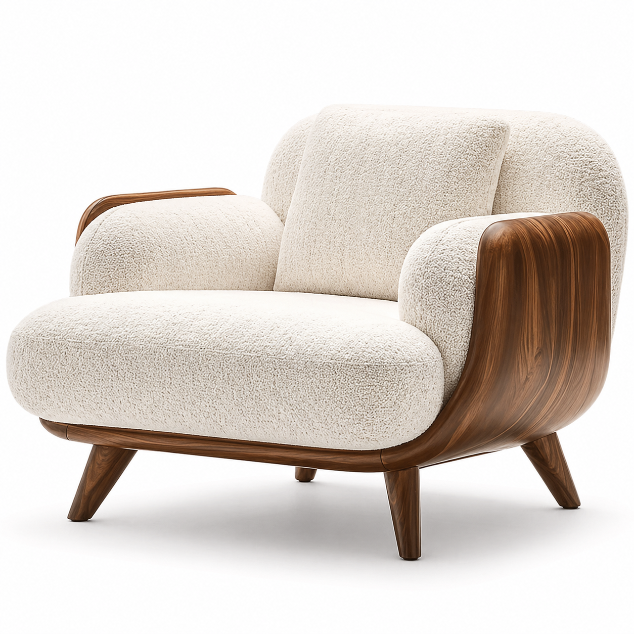 Le Fauteuil "Cocon" en Noyer Impérial