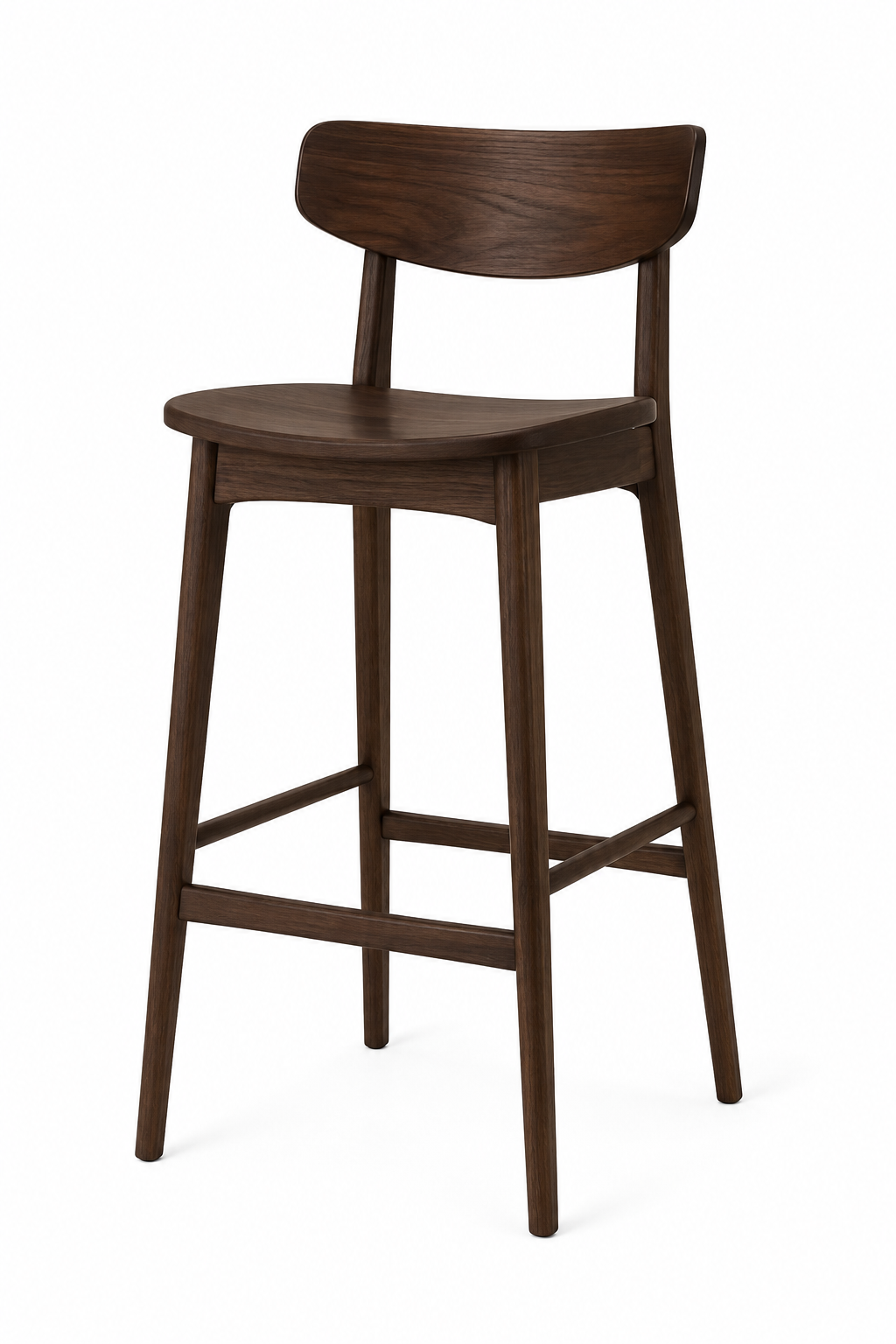 Le Tabouret de Bar "Épure" en Noyer Massif