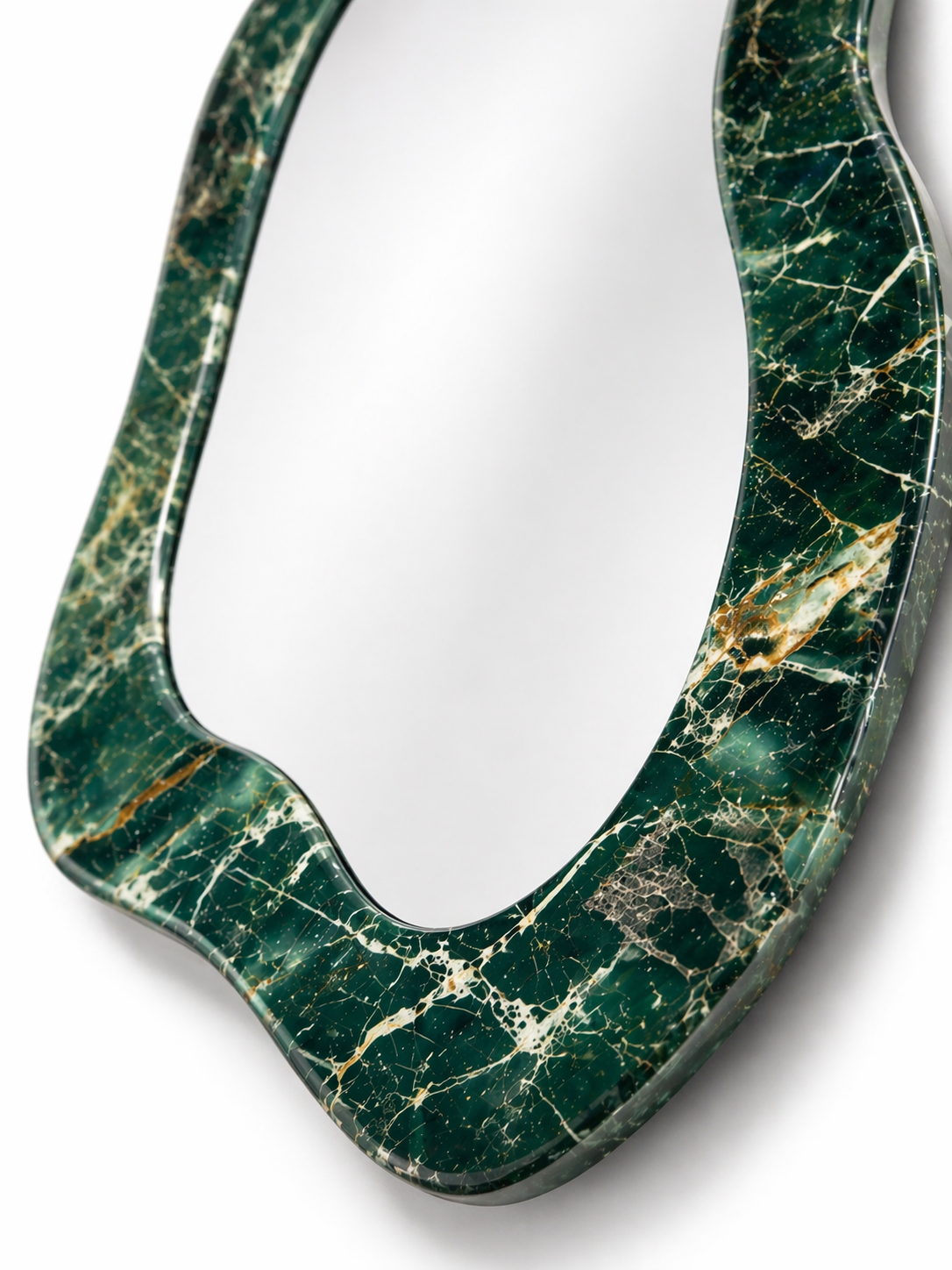 Le Miroir "Nymphe" en Jade Alpin