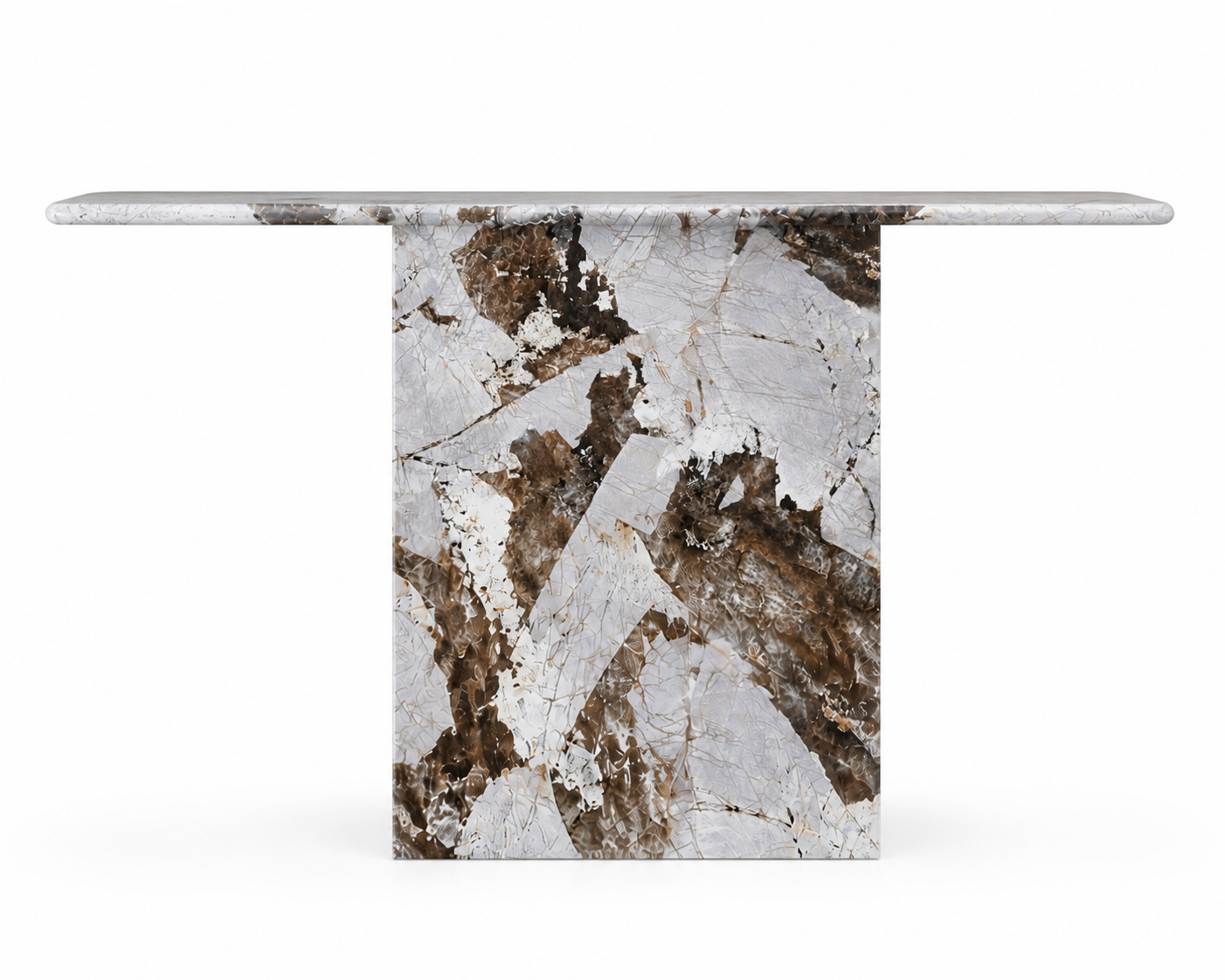 La Console d'Entrée Monolithe T-Shape "Patagonia" en Quartzite Sauvage