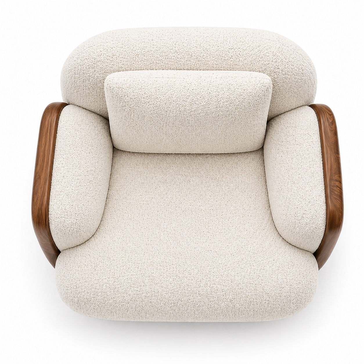 Le Fauteuil "Cocon" en Noyer Impérial