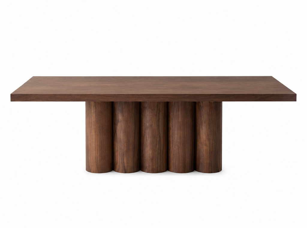 La Table à manger "Colonnade" en Noyer Impérial