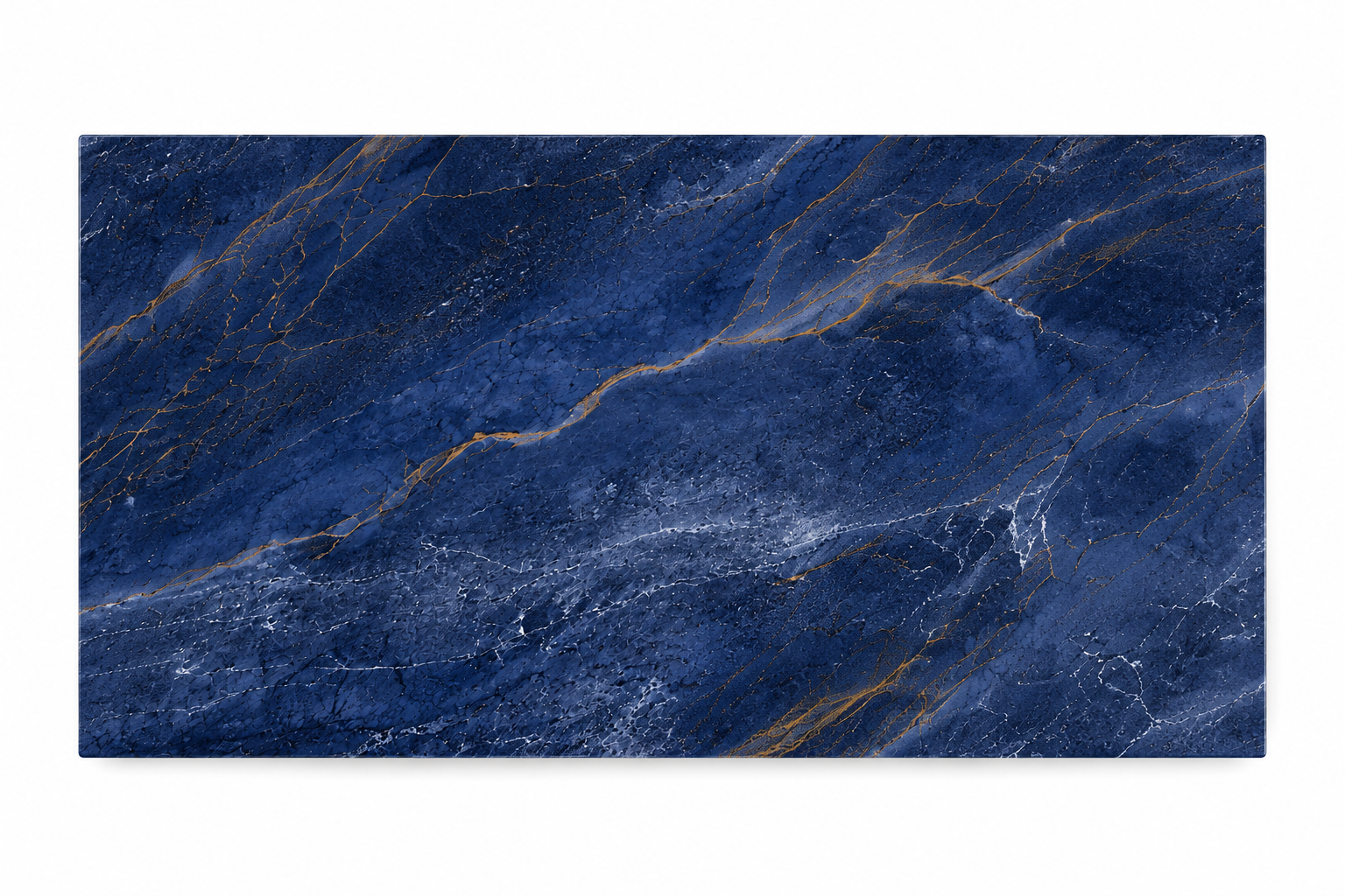 La Table de Repas Rectangulaire "Odyssée" en Sodalite Bleue et Noyer