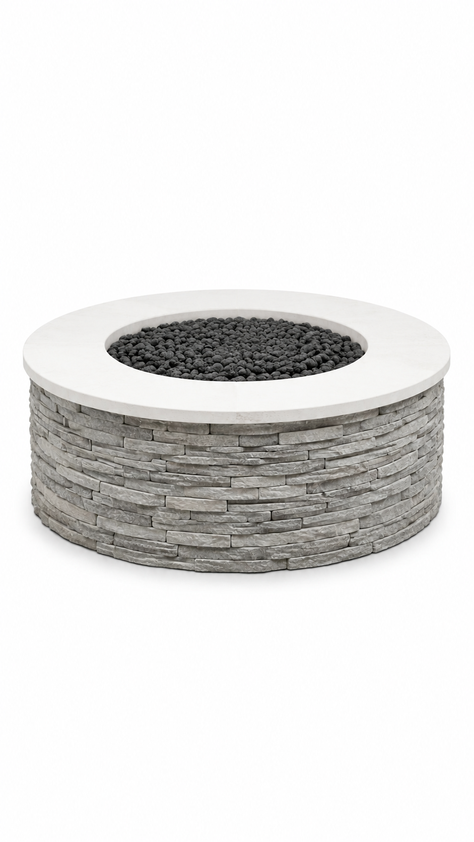 Le Brasero Circulaire "Belvédère" en Pierre Sèche et Quartz