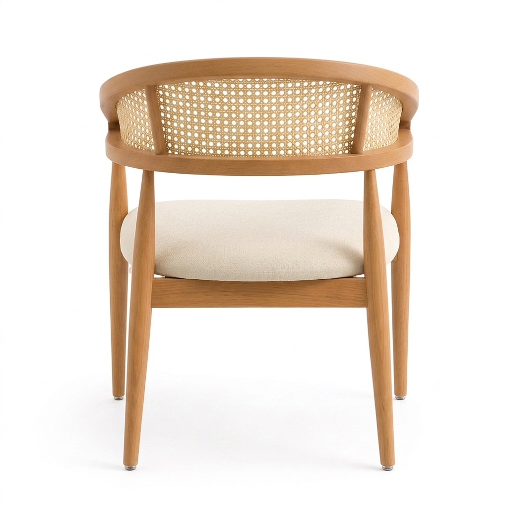 La Chaise "Riviera" en Chêne et Cannage