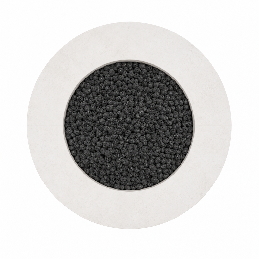 Le Brasero Circulaire "Belvédère" en Pierre Sèche et Quartz
