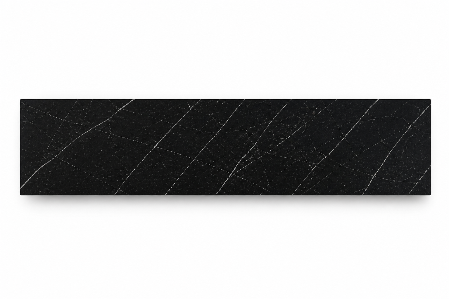 La Console Suspendue Monolithe "Poutre" en Marbre Noir Marquina