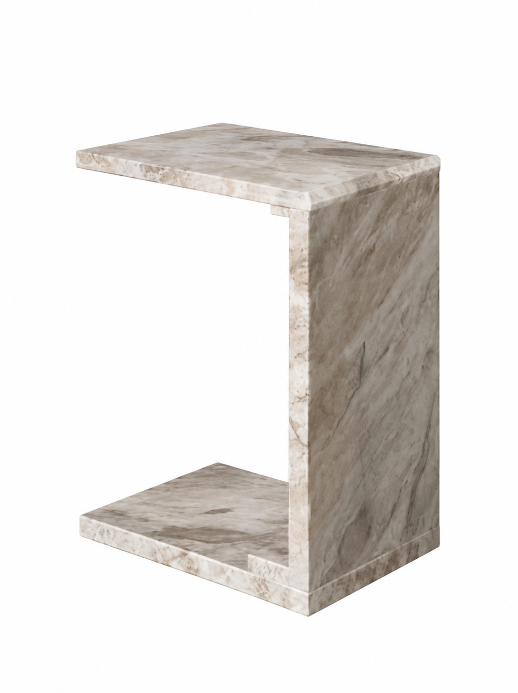 La Table d'Appoint Glissante "Horizon" en Marbre Daino Reale
