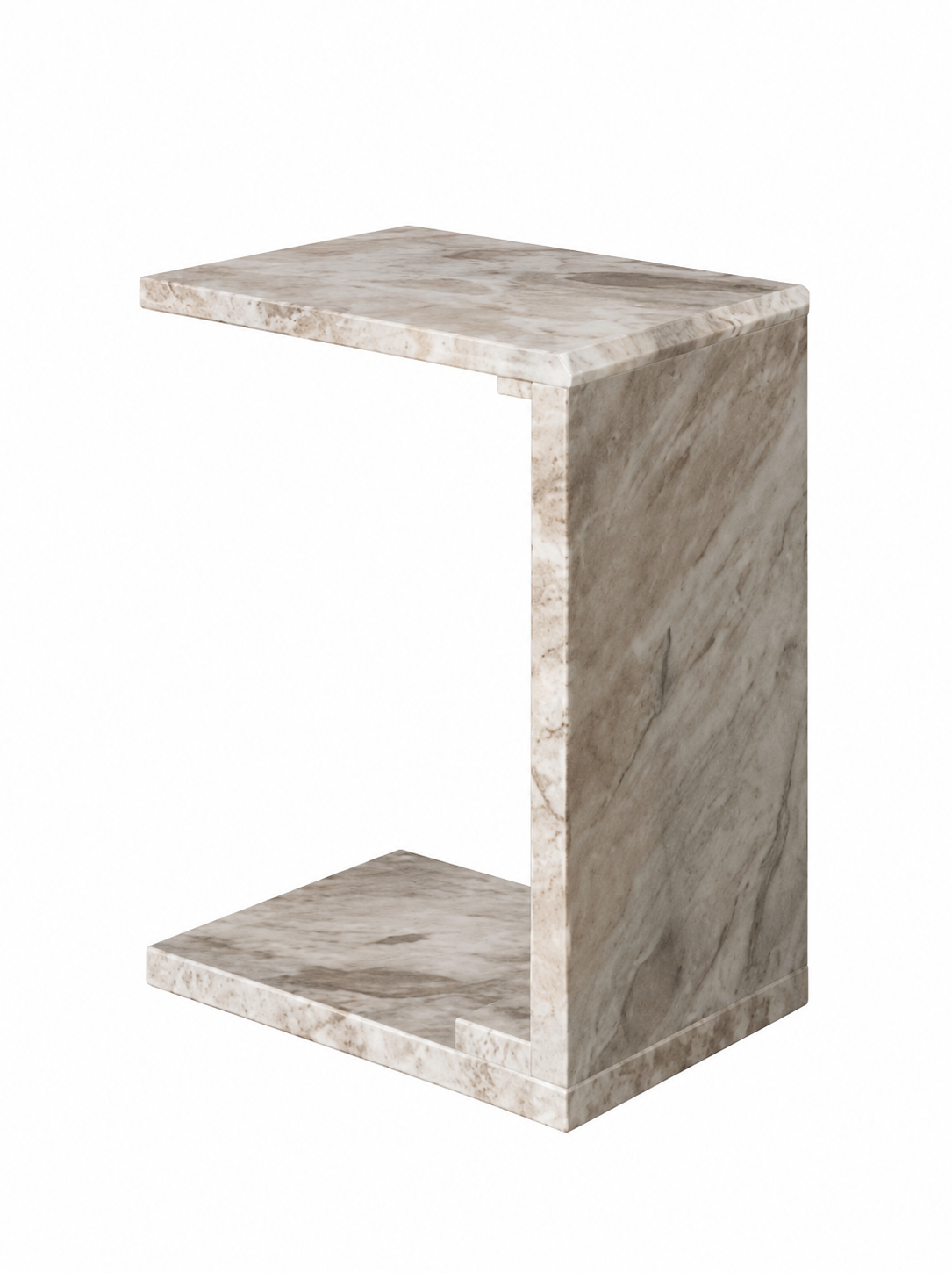 La Table d'Appoint Glissante "Horizon" en Marbre Daino Reale