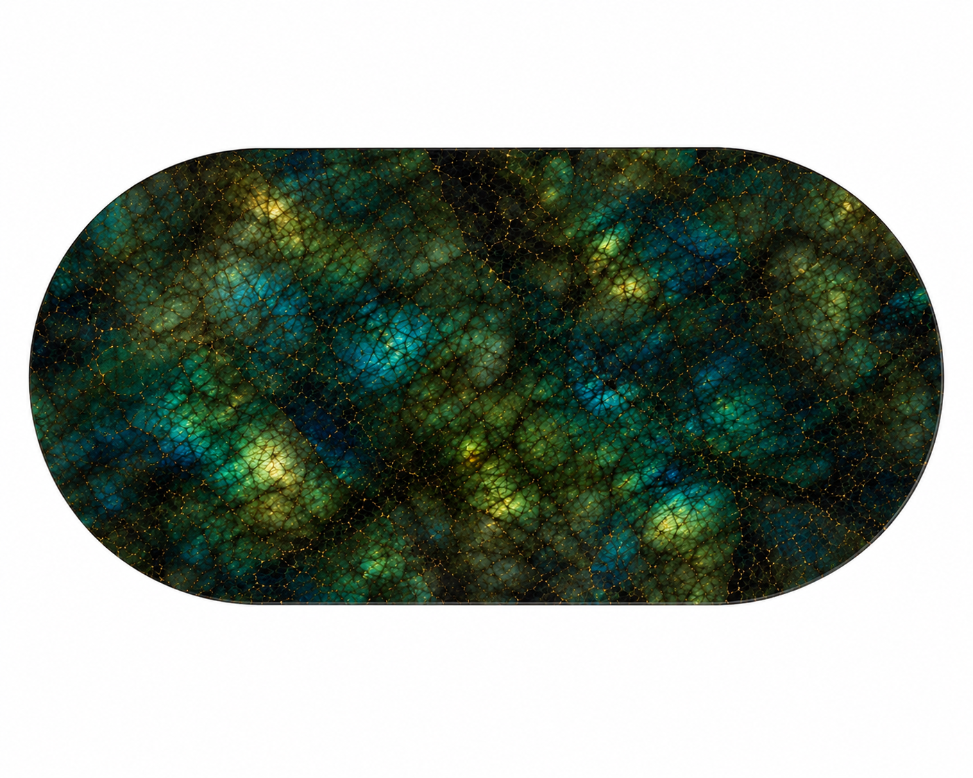 La Table de Repas Oblongue "Aurore" en Labradorite Lemurian
