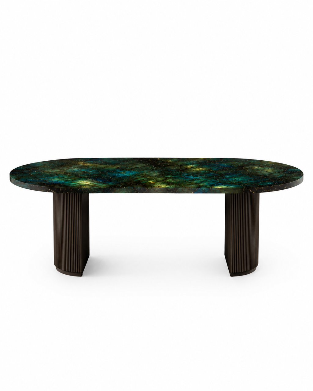 La Table de Repas Oblongue "Aurore" en Labradorite Lemurian