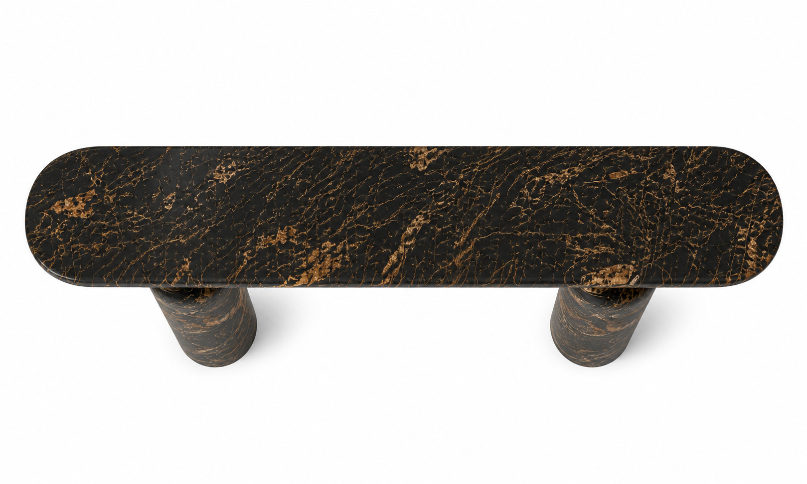 La Console d'Entrée Oblongue "Cariatide" en Marbre Noir Saint-Laurent